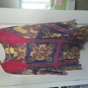 Fringed hem colorful top